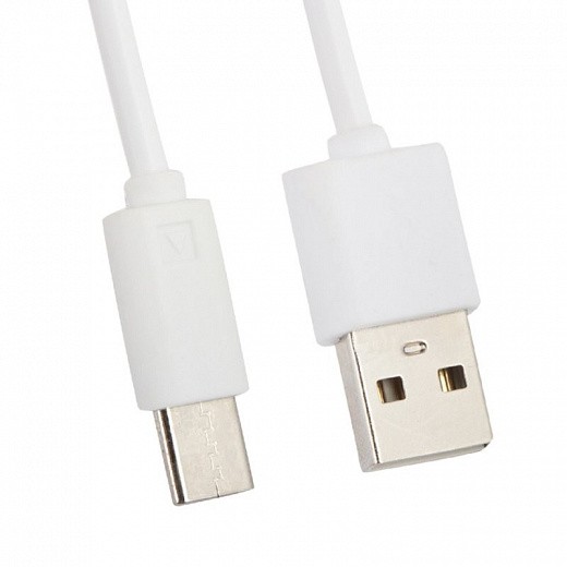 Купить USB кабель «LP» USB Type-C удлиненный коннектор (белый/европакет)