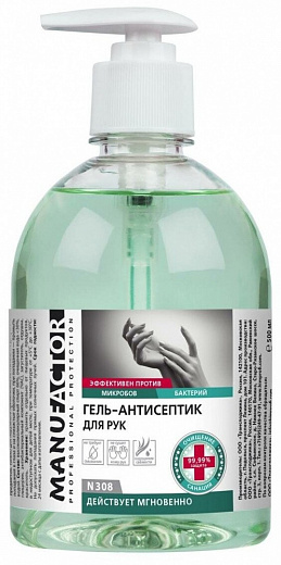 Купить Manufactor Спиртовой гель-антисептик для рук №308, 500 мл, тип крышки: винтовая