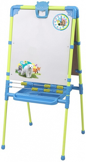 Купить Мольберт детский Nika к комплекту детской мебели Пушистая азбука (М2/ПА) зеленый/синий