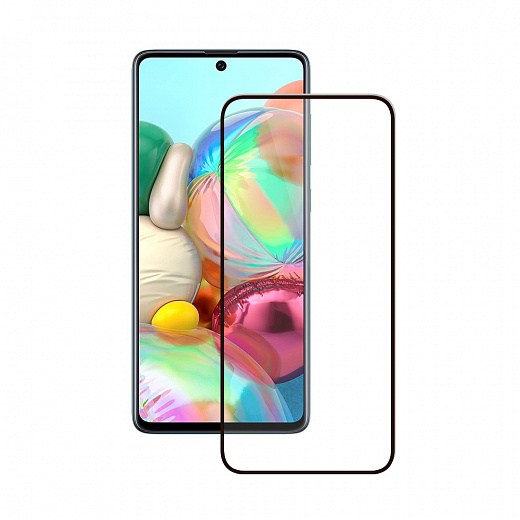 Купить Защитное стекло 3D Full Glue для Samsung Galaxy A72 (2021), 0.3 мм, черная рамка, Deppa