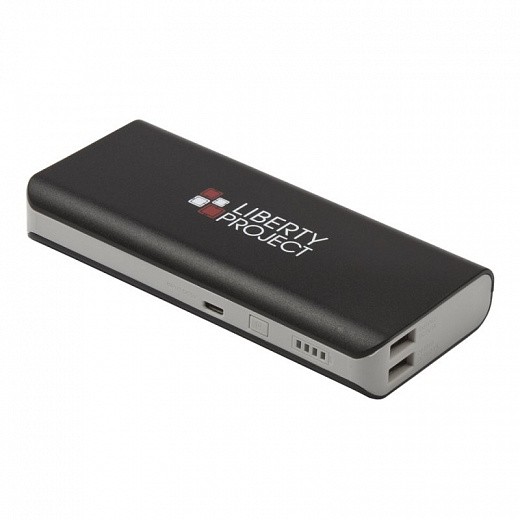 Купить Внешний АКБ «LP» 13000 мАч Li-ion 2 USB выхода 1А + 2,1А (черный/коробка)