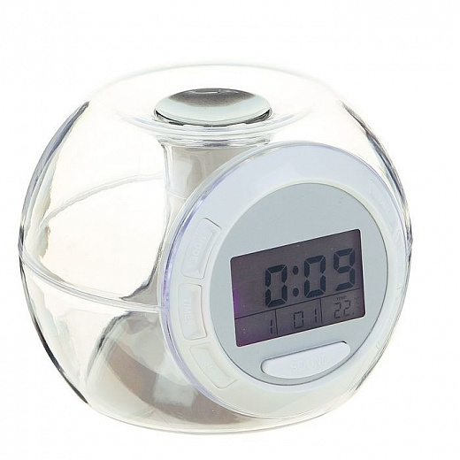 Купить Часы-будильник LuazON LB-06, 7 цветов дисплея, 6 мелодий, прозрачный