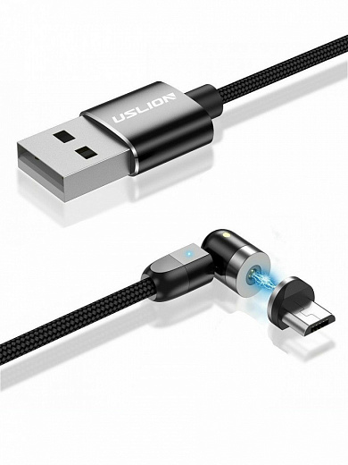 Купить Магнитный USB-кабель 540 гр. с Micro USB-разъемом Uslion, 1 м