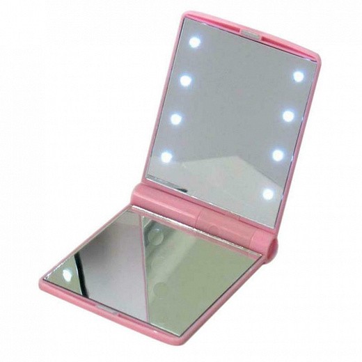 Купить Косметическое карманное зеркало с подсветкой из светодиодов Led Light Mirror