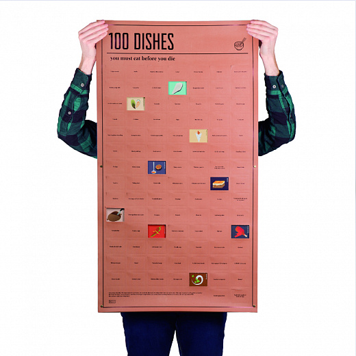 Купить Постер «100 блюд, которые нужно попробовать, прежде чем умереть»