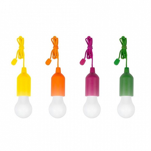 Купить Беспроводные светодиодные лампочки со шнурком Handy lux Colors, 4 шт