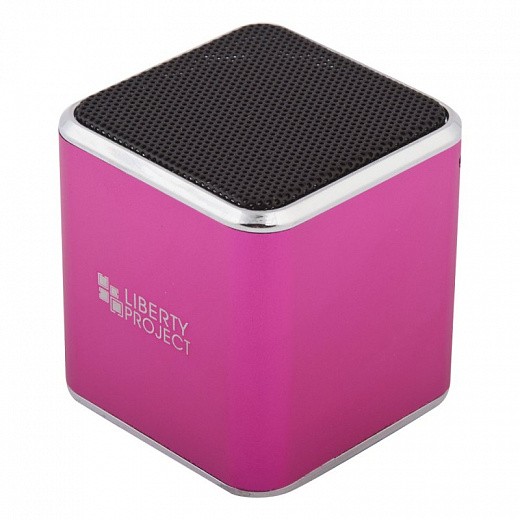 Купить Колонка портативная «LP» M1 розовый (3,5+USB+microSD+FM радио) (коробка)