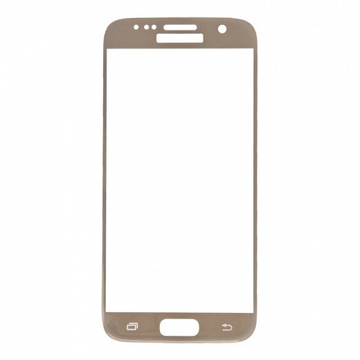 Купить Защитное стекло «LP» для Samsung Galaxy S7 Tempered Glass 0,33 мм, 2,5D 9H (золотая рамка)