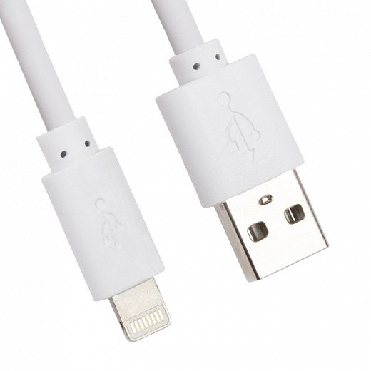 Купить USB кабель «LP» для Apple iPhone/iPad Lightning 8-pin 2 метра (европакет/белый)