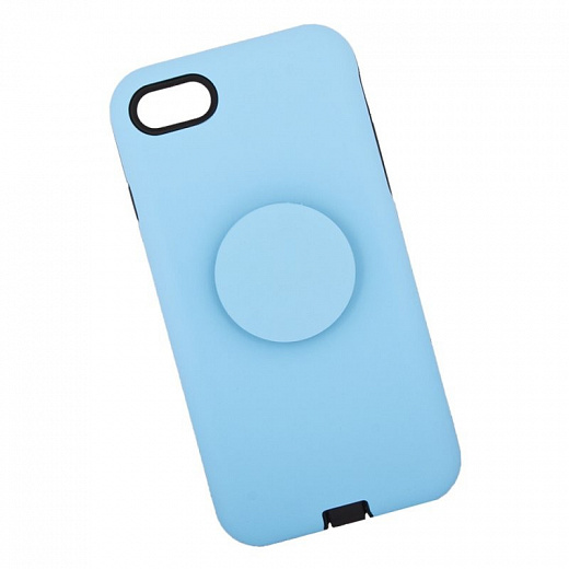 Купить Защитная крышка «LP» для iPhone SE 2/8/7 «PopSocket Case» (голубая/коробка)