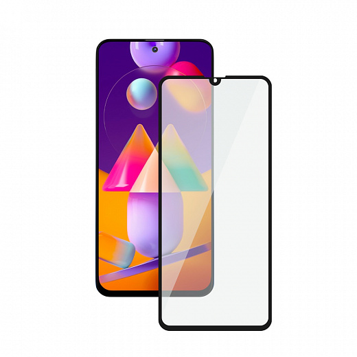 Купить Защитное стекло 3D Full Glue для Samsung Galaxy M31s (2020), 0.3 мм, черная рамка, Deppa