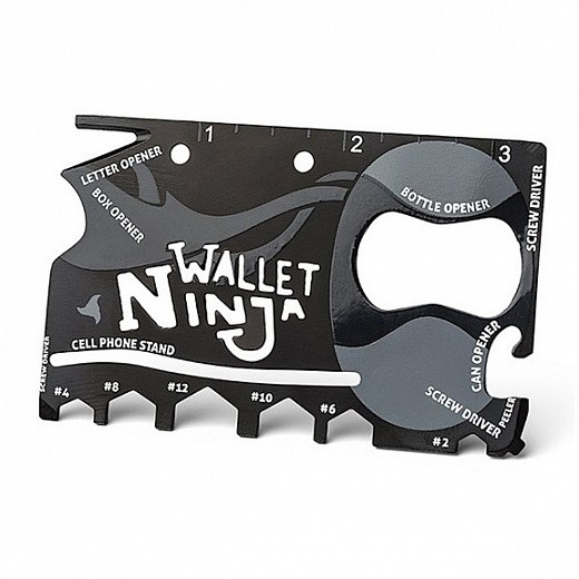 Купить Мультитул Wallet Ninja - 18 инструментов