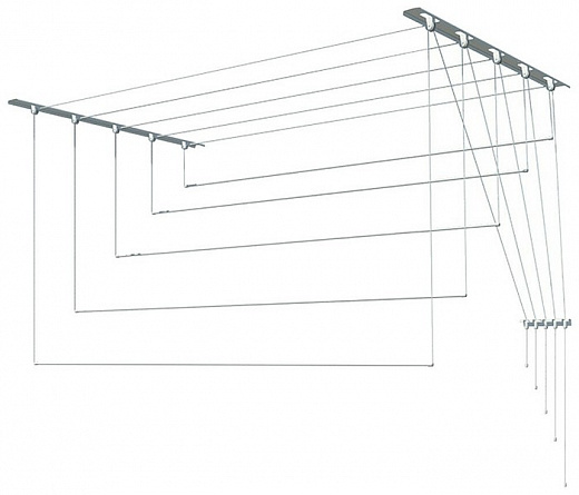Купить Сушилка для белья Лиана потолочная металлическая 1,6 м