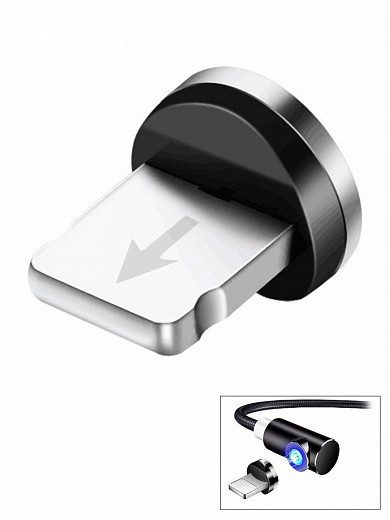 Купить Сменный iPhone-разъем для магнитного USB-кабеля 360 гр. (круглый)