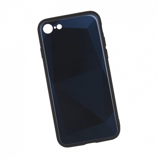 Купить Защитная крышка «LP» для iPhone SE 2/8/7 «Diamond Glass Case» (синий бриллиант/коробка)
