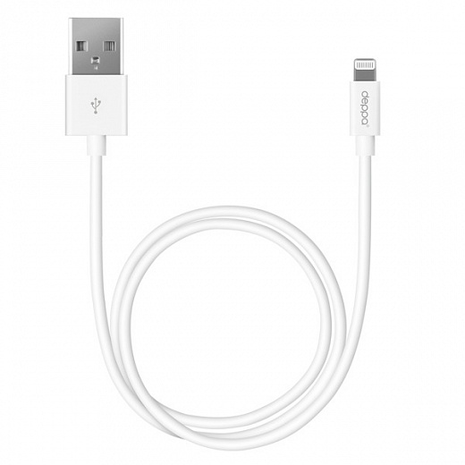 Купить Дата-кабель USB - Lightning, MFI, 1.2м, белый, Deppa