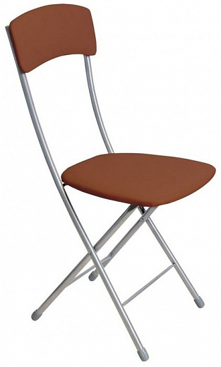 Купить Стул складной Nika ССН2/3, мягкое сиденье и спинка, коричневый/серый