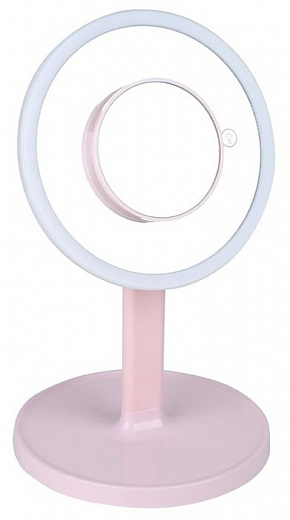 Купить Зеркало косметическое настольное Gezatone LM208 с подсветкой розовый