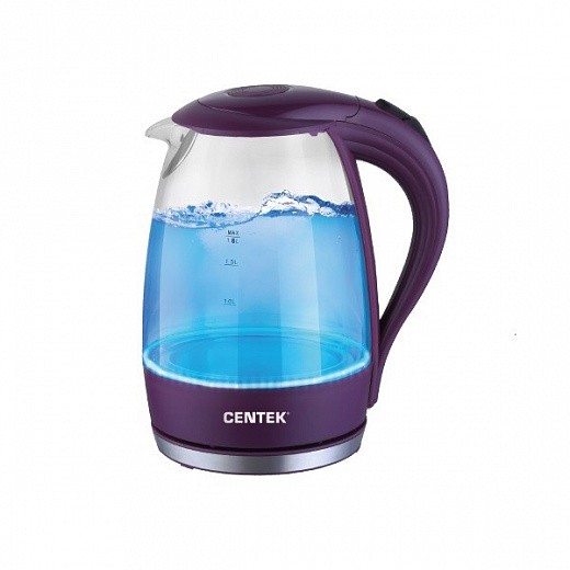 Купить Чайник электрический Centek CT-0042 стеклянный, 1,8л,Violet