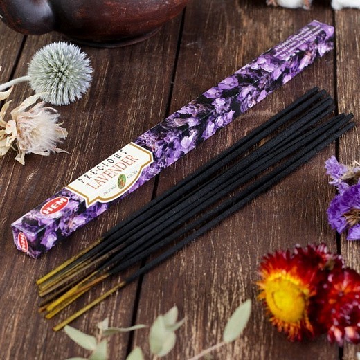 Купить Благовония - HEM Precious Lavender (Драгоценная лаванда), четырехгранник, 8 палочек