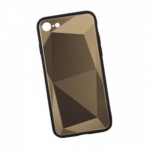 Купить Защитная крышка «LP» для iPhone SE 2/8/7 «Diamond Glass Case» (золотой бриллиант/коробка)