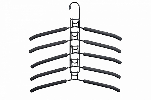 Купить Вешалка-трансформер BRADEX Для брюк 5 в 1 Гинго металл/черный