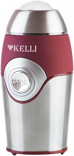 Купить Кофемолка Kelli KL-5054, серебристый/бордовый
