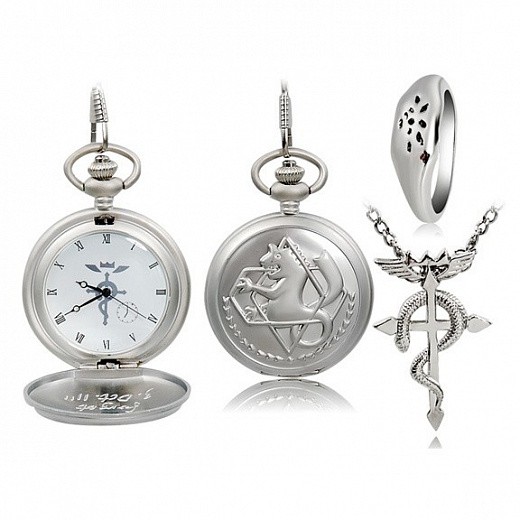 Купить Fullmetal Alchemist - карманные часы, кольцо и подвеска
