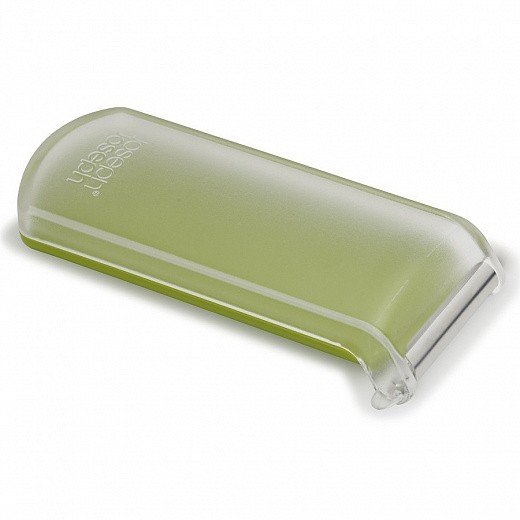 Купить Овощечистка с горизонтальным гладким лезвием и емкостью для очисток PeelStore зеленая