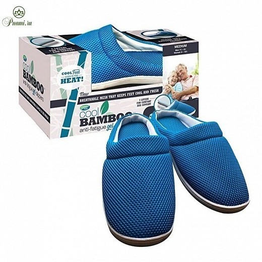 Купить Бамбуковые тапочки Cool Bamboo Anti-Fatigue Gel Slippers