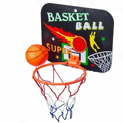 Купить Набор для баскетбола, детский, корзина, 23х18 см, 1 мяч, пластик