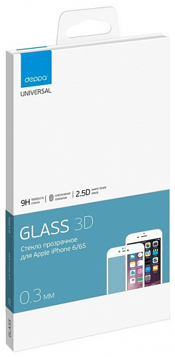 Купить Защитное стекло Deppa GLASS  для Apple iPhone 6/6S