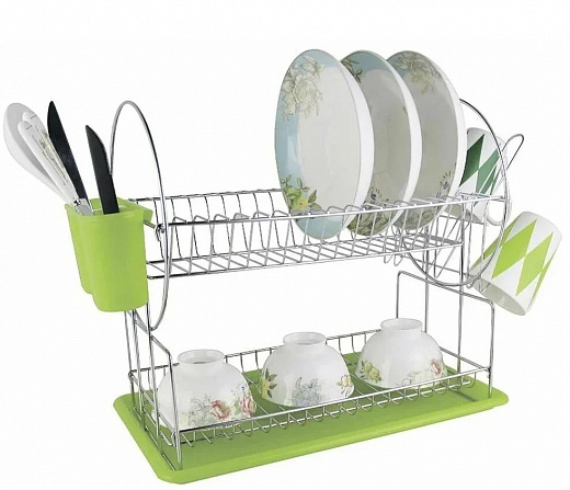 Купить Сушка для посуды ZEIDAN Z-1171 зеленая 50x23,5х33
