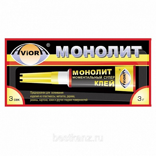 Купить Cуперклей Секундный Aviora - Монолит, мини карта, 3 г