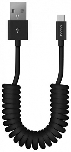 Купить Кабель Deppa USB - USB Type-C витой (72278), 1 шт., черный, 1.5 м