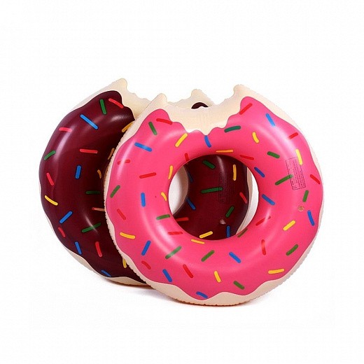 Купить Надувной круг для плавания - Пончик с глазурью, 120 см