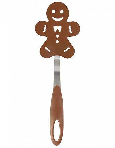 Купить Mallony Лопатка для блинов декоративная Пряничный человечек PT-Gingerbread р-р 27*9,3 см (сталь, нейлон) 985951