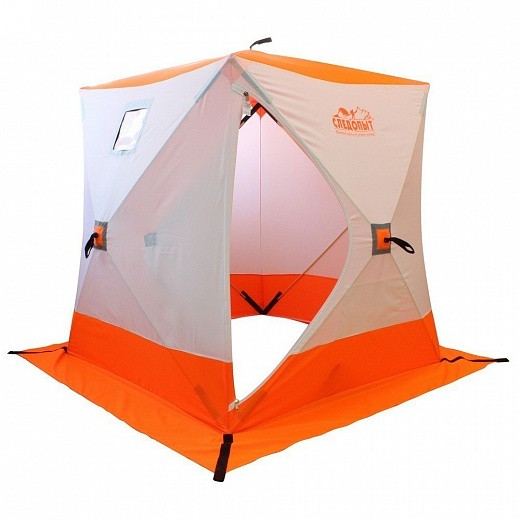 Купить Палатка зимняя куб Следопыт 2-местная, бело-оранжевая
