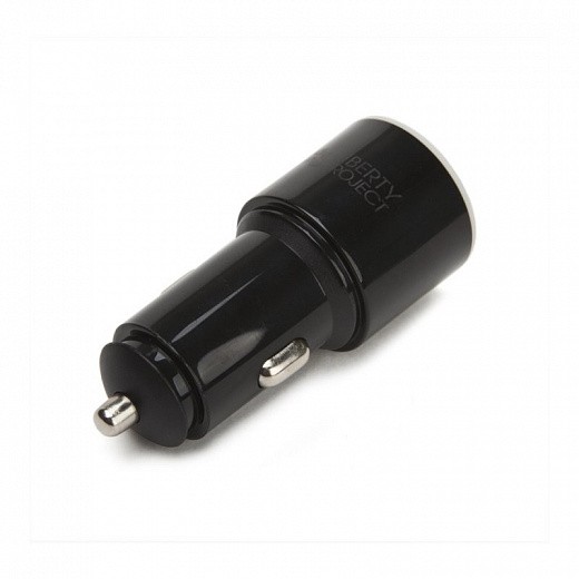 Купить АЗУ «LP» с двумя USB выходами 2,1А + USB кабель Micro USB «Barrel Series» (черное/коробка)