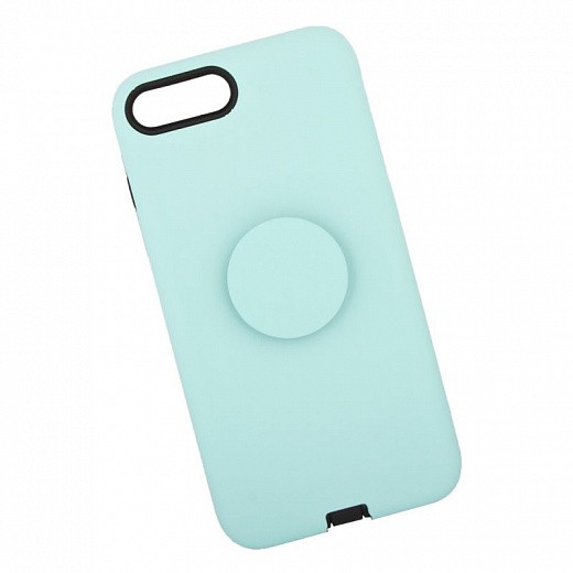 Купить Защитная крышка «LP» для iPhone 7 Plus/8 Plus «PopSocket Case» (бирюзовая/коробка)