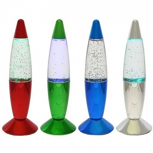 Купить Лава-лампа с блестками, 35 см (USB, батарейки, 220 V, цветной корпус), цвет микс